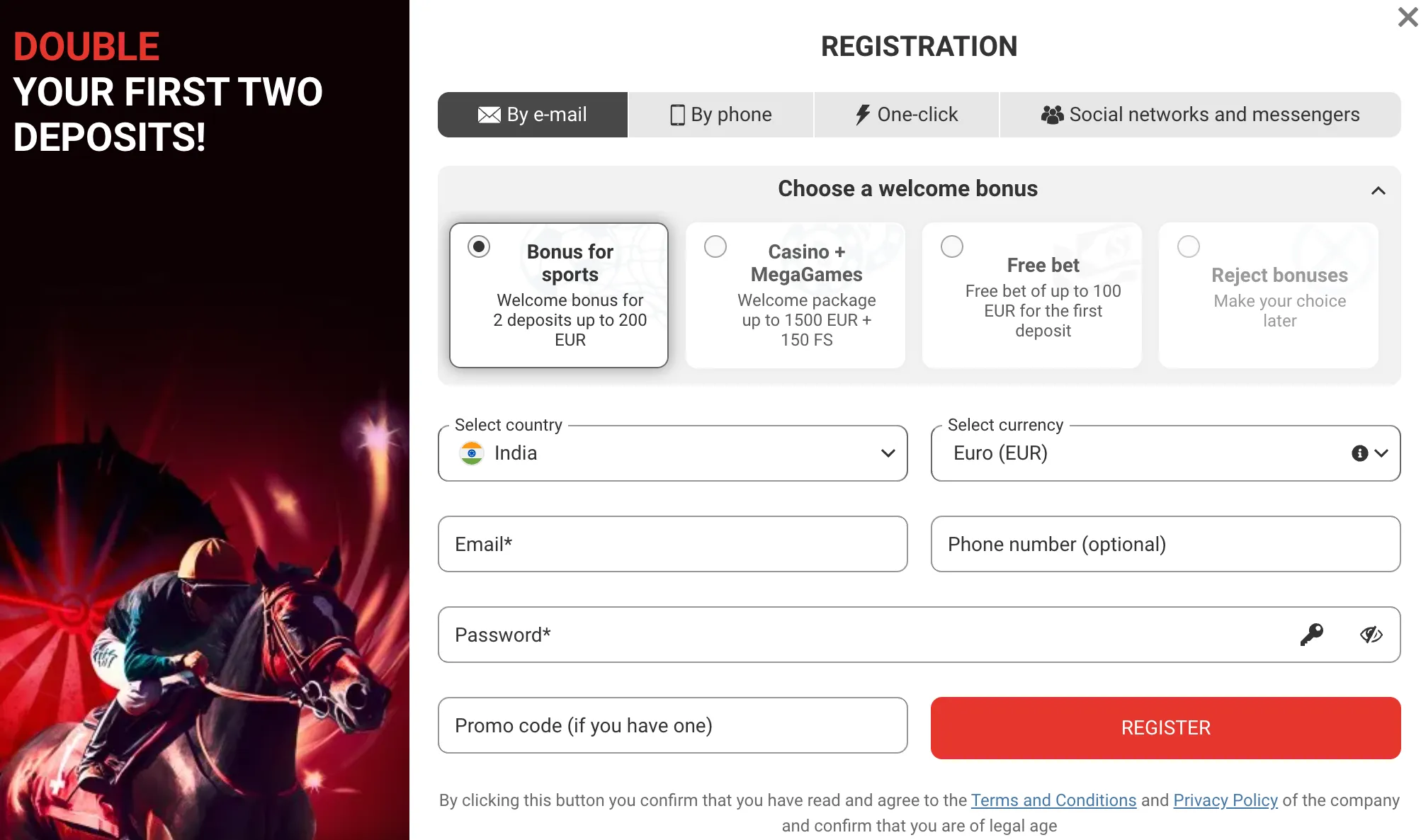 Megapari registration